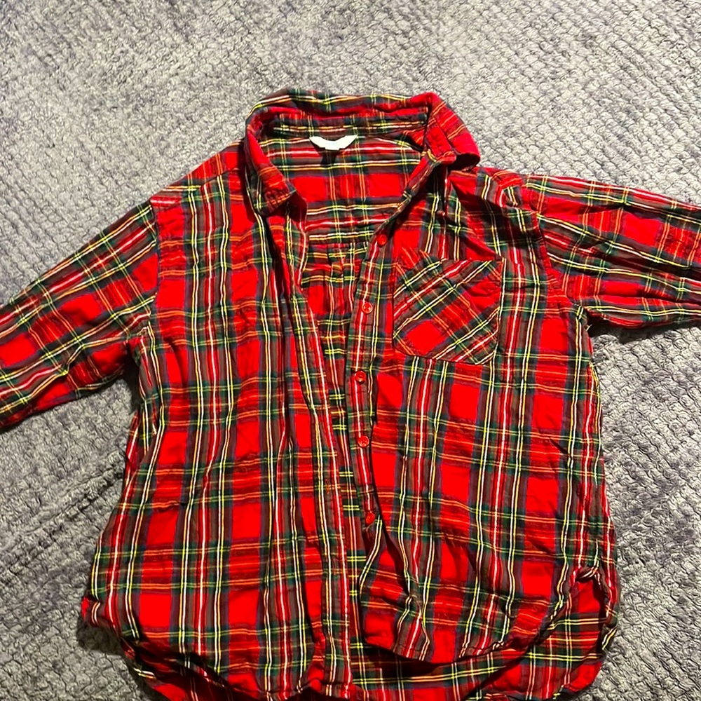Flannel along Sleeve